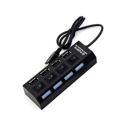 FixPremium - USB hub s prekidačem za napajanje za 4 USB-a, crni