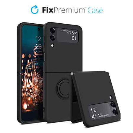 FixPremium - Maska Ring za Samsung Galaxy Z Flip 4, crna