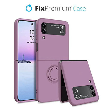 FixPremium - Maska Ring za Samsung Galaxy Z Flip 4, ljubičasta