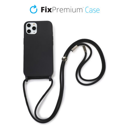 FixPremium - Silicon Case s String za iPhone 11 Pro, crna