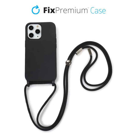 FixPremium - Silicon Case s String za iPhone 11 Pro Max, crna