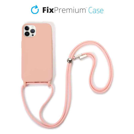 FixPremium - Silicon Case s String for iPhone 12 & 12 Pro, pink