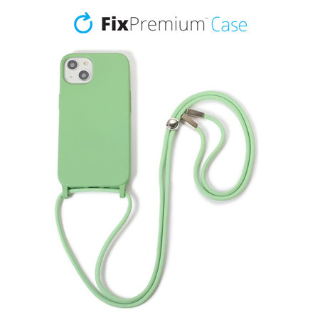 FixPremium - Silicon Case s String za iPhone 13 & 14, zelena