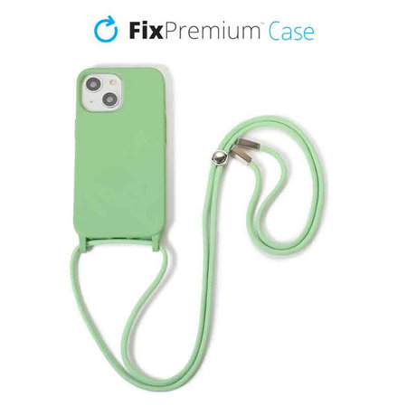 FixPremium - Silicon Case s String za iPhone 14 Plus, zelena