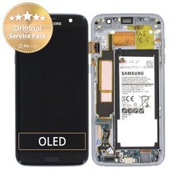 Samsung Galaxy S7 Edge G935F - LCD zaslon + zaslon osjetljiv na dodir + okvir + baterija (crna) - GH82-13359A Originalni servisni paket