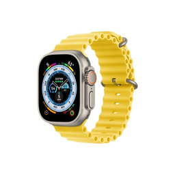 FixPremium - Remen Ocean Loop za Apple Watch (42, 44, 45 i 49 mm), žuti