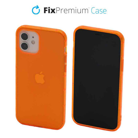 FixPremium - Maska Clear za iPhone 12 & 12 Pro, narančasta