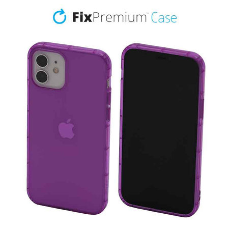 FixPremium - Maska Clear za iPhone 12 & 12 Pro, ljubičasta