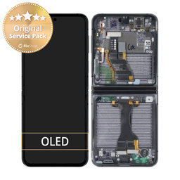 Samsung Galaxy Z Flip 5 F731B - LCD zaslon + zaslon osjetljiv na dodir + okvir (Graphite) - GH82-31827A Genuine Service Pack