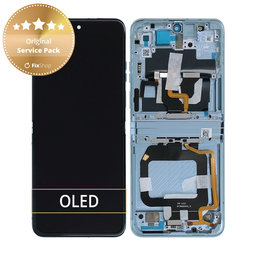 Motorola Razr 40 Ultra - LCD zaslon + zaslon osjetljiv na dodir + okvir (Glacier Blue) - 5D68C22597 Genuine Service Pack