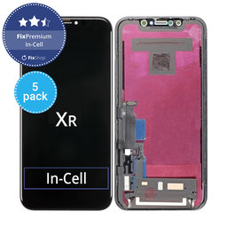 Apple iPhone XR - LCD zaslon + zaslon osjetljiv na dodir + okvir In-Cell FixPremium (5 Pack)