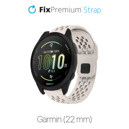 FixPremium - Univerzalni Silikonski Remen za Garmin (22mm), bijeli