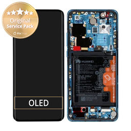 Huawei P40 Pro - LCD zaslon + steklo na dotik + okvir + baterija (Deep Sea Blue) - 02353PJJ Genuine Service Pack