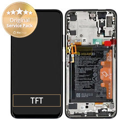 Huawei P Smart Pro - LCD zaslon + zaslon osjetljiv na dodir + okvir (Black) - 02352YLP Genuine Service Pack