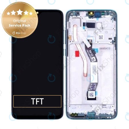 Xiaomi Redmi Note 8 Pro - LCD zaslon + steklo na dotik + okvir (Ocean Blue) - 56000G00G700 Genuine Service Pack