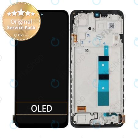 Xiaomi Redmi Note 12 5G - LCD zaslon + steklo na dotik + okvir (oniks siva) - 56000100M700 Genuine Service Pack