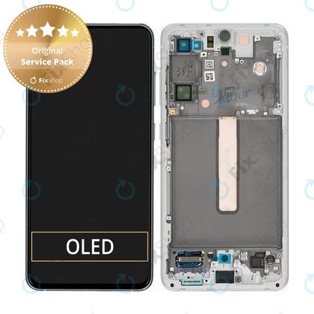 Samsung Galaxy S21 FE G990B - LCD zaslon + zaslon osjetljiv na dodir + okvir (bijeli) - GH82-26414B, GH82-26420B, GH82-26590B Originalni servisni paket