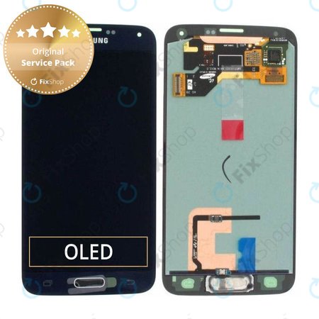 Samsung Galaxy S5 G900F - LCD zaslon + zaslon osjetljiv na dodir (ugljeno crna) - GH97-15959B, GH97-15734B Originalni servisni paket