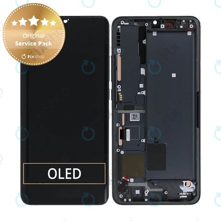 Xiaomi Mi Note 10, Mi Note 10 Pro - LCD zaslon + zaslon osjetljiv na dodir + okvir (ponoćno crna) - 56000300F400 Originalni servisni paket