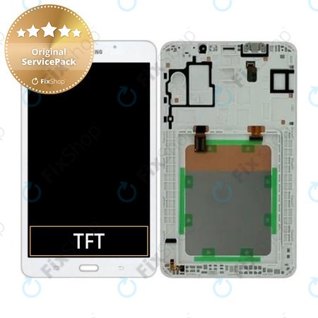 Samsung Galaxy Tab A 7.0 T280 (2016) - LCD zaslon + steklo na dotik + okvir (bel) - GH97-18734B Genuine Service Pack