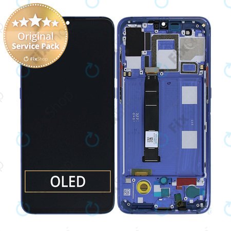 Xiaomi Mi 9 - LCD zaslon + steklo na dotik + okvir (Ocean Blue) - 561010016033 Genuine Service Pack