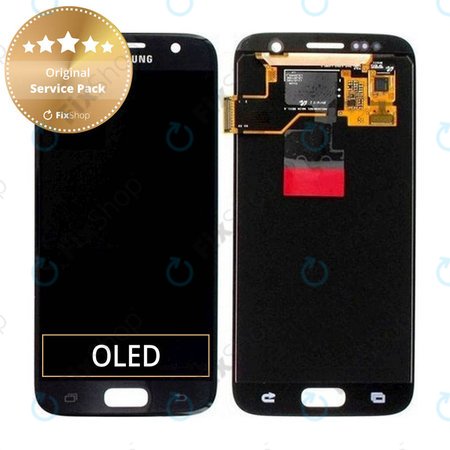 Samsung Galaxy S7 G930F - LCD zaslon + zaslon osjetljiv na dodir (crni) - GH97-18523A, GH97-18761A, GH97-18757A Originalni servisni paket