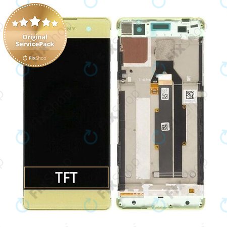 Sony Xperia XA F3111 - LCD zaslon + steklo na dotik + okvir (Lime Gold) - 78PA3100020, 78PA3100070 Genuine Service Pack