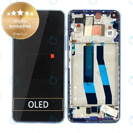 Xiaomi Mi 11 Lite 4G - LCD zaslon + zaslon osjetljiv na dodir + okvir (Bubblegum Blue) - 5600040K9A00, 56000C0K9A00 Genuine Service Pack