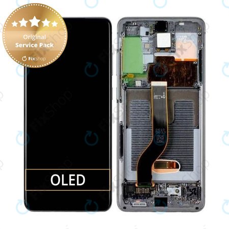 Samsung Galaxy S20 Plus G985F - LCD zaslon + zaslon osjetljiv na dodir + okvir (Cosmic Gray) - GH82-22134E, GH82-22145E Originalni servisni paket