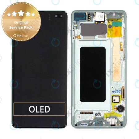 Samsung Galaxy S10 Plus G975F - LCD zaslon + zaslon osjetljiv na dodir + okvir (Prism Green) - GH82-18849E, GH82-18834E, GH82-18857E Originalni servisni paket