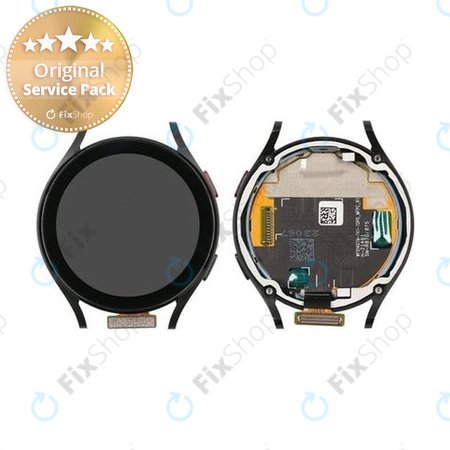 Samsung Galaxy Watch 4 44 mm R870 R875 - LCD zaslon + zaslon osjetljiv na dodir + okvir (crni) - GH97-26410A Originalni servisni paket