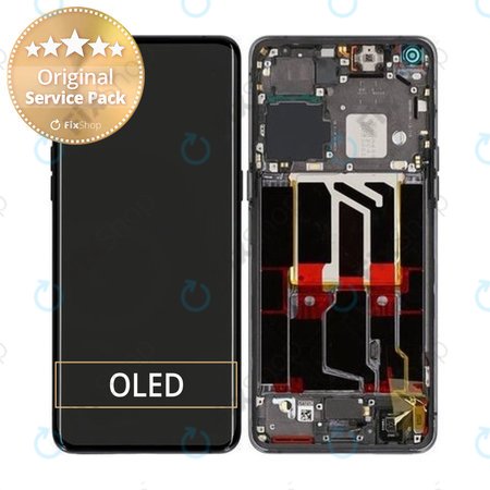 Oppo Find X5 Pro - LCD zaslon + zaslon osjetljiv na dodir + okvir (Glaze Black) - 4130012 Originalni servisni paket