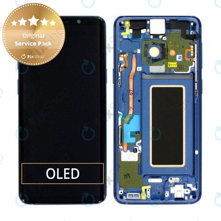 Samsung Galaxy S9 G960F - LCD zaslon + zaslon osjetljiv na dodir + okvir (koraljno plava) - GH97-21696D, GH97-21697D Originalni servisni paket