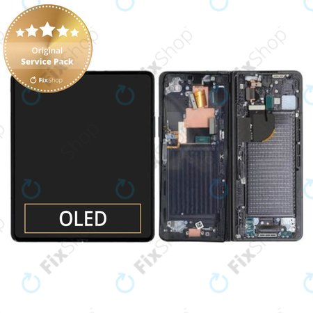 Samsung Galaxy Z Fold 5 F946B - LCD zaslon + zaslon osjetljiv na dodir + okvir (Phantom Black) - GH82-31842A Genuine Service Pack