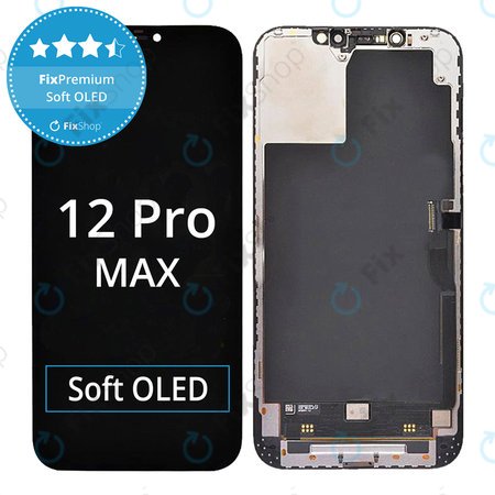 Apple iPhone 12 Pro Max - LCD zaslon + zaslon osjetljiv na dodir + okvir Soft OLED FixPremium