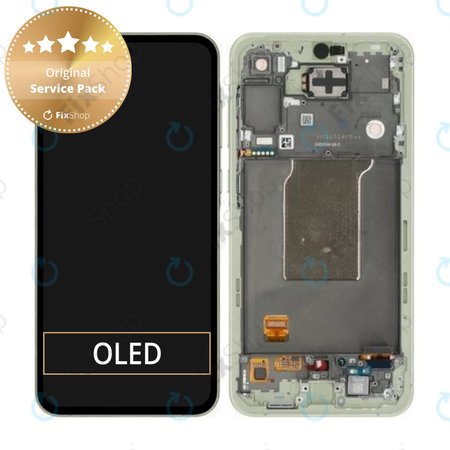 Samsung Galaxy A55 A556B - LCD zaslon + zaslon osjetljiv na dodir + okvir (Awesome Lemon) - GH82-34305D Genuine Service Pack