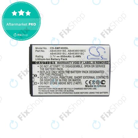 Samsung C, F, I, J, L, M, P, Rex, S-serija - Baterija AB463651BE, AB463651BEC, AB463651BC, AB463651BU 650mAh HQ