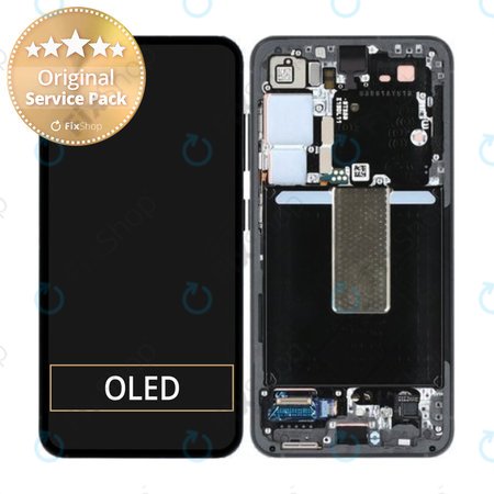 Samsung Galaxy S23 S911B - LCD zaslon + steklo na dotik + okvir (Graphite) - GH82-30481E Genuine Service Pack