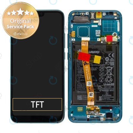 Huawei Honor 10 - LCD zaslon + steklo na dotik + okvir + baterija (Phantom Green) - 02351YDB Genuine Service Pack