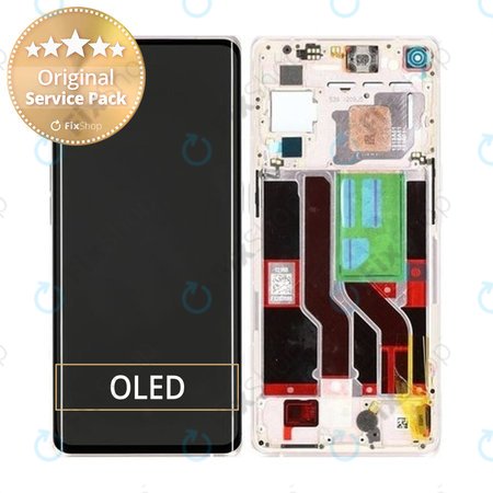 Oppo Find X3 Neo - LCD zaslon + zaslon osjetljiv na dodir + okvir (Galactic Silver) - 4906178 Originalni servisni paket