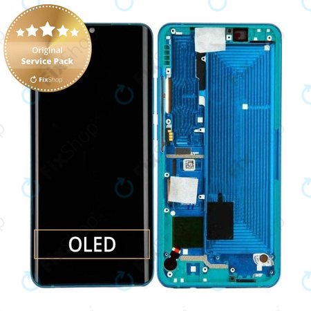 Xiaomi Mi Note 10, Mi Note 10 Pro - LCD zaslon + zaslon osjetljiv na dodir + okvir (Aurora Green) - 56000100F400 Originalni servisni paket