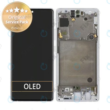 Samsung Galaxy A71 5G A716B - LCD zaslon + steklo na dotik + okvir (Prism Cube Sliver) - GH82-22804B Genuine Service Pack