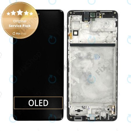 Samsung Galaxy M51 M515F - LCD zaslon + zaslon osjetljiv na dodir + okvir (Celestial Black) - GH82-23568A, GH82-24168A, GH82-24166A Originalni servisni paket