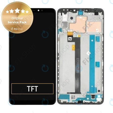 Xiaomi Mi Max 3 - LCD zaslon + zaslon osjetljiv na dodir + okvir (crni) - 560610042033 Originalni servisni paket