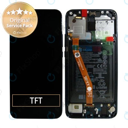 Huawei Mate 20 Lite - LCD zaslon + steklo na dotik + okvir + baterija (Black) - 02352DKK, 02352GTW Genuine Service Pack