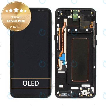 Samsung Galaxy S8 Plus G955F - LCD zaslon + zaslon osjetljiv na dodir + okvir (ponoćno crna) - GH97-20470A, GH97-20564A, GH97-20565A Originalni servisni paket