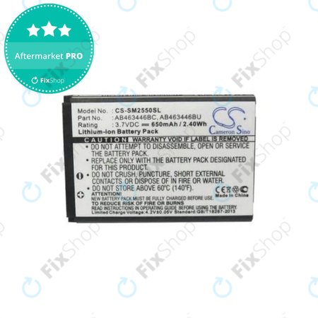 Samsung C3300 - Baterija AB463446BC, AB463446BU 650mAh HQ