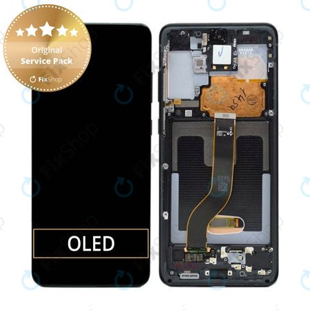 Samsung Galaxy S20 Plus G985F - LCD zaslon + zaslon osjetljiv na dodir + okvir (Cosmic Black) - GH82-22134A, GH82-22145A, GH82-31441A Genuine Service Pack