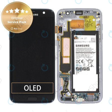 Samsung Galaxy S7 Edge G935F - LCD zaslon + zaslon osjetljiv na dodir + okvir + baterija (crna) - GH82-13359A Originalni servisni paket