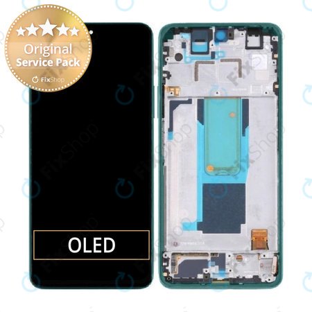 Xiaomi Redmi Note 11 Pro+ 5G 220333QAG - LCD zaslon + steklo na dotik + okvir (Forest Green) - 560001K16U00 Genuine Service Pack